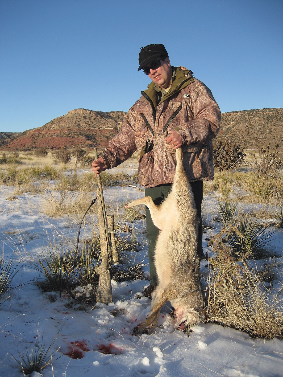 John took this coyote with a .223 Remington rifle shooting Combined Technology 50-grain Ballistic Silvertips. The Savage’s one-in-9-inch twist could have also allowed shooting heavier bullets.